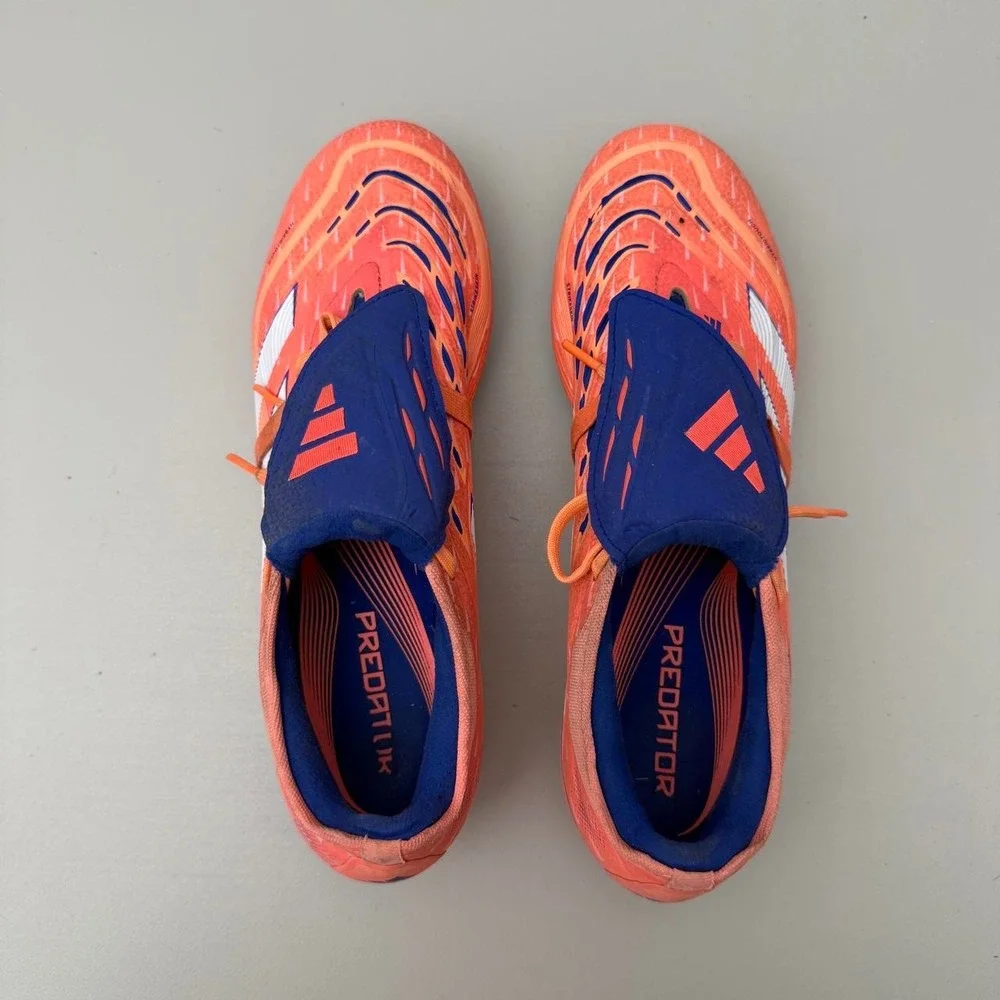 adidas Predator Pro SG fold over tongue Size US 9.5 Orange Coral Blaze